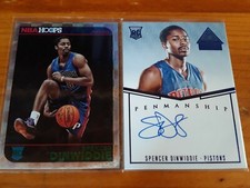 2014-15 Spencer Dinwiddie Rookie Auto LOT Blue Penmanship /49 +Hoops Green RC 