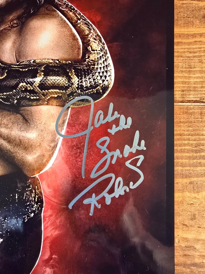 Foto firmada por Jake 'The Snake' Roberts 12x18 WWE WWF autógrafo JSA Foto 2 de 3