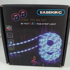LED Strip Lights 50ft Music Sync Bluetooth 5050 RGB Room Light with Remote NEW