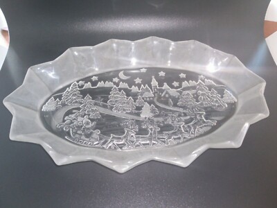 Mikasa SA958/347 Silent Night Crystal 12'' Oval Sweet Dish   
