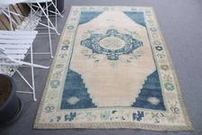 Oushak Rug, 4.4x6.7 ft Area Rug, Turkish Rug, Oriental Rugs, Vintage Rug