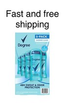 Degree Women Antiperspirant Deodorant, Shower Clean, 2.6 Oz ,5 Packs