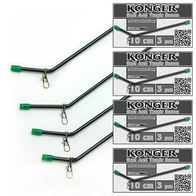 Bent Anti Tangle Booms Black 10-25cm 4-10'' Snap Meeresangeln Friedfisch Hecht Karpfen