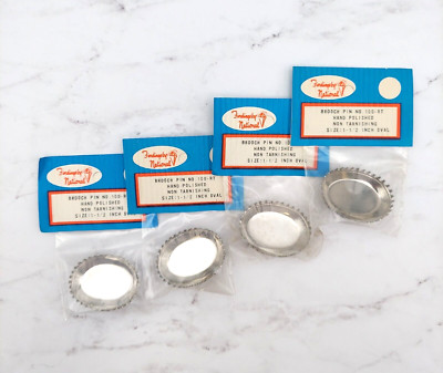 Oval Brooch Setting - Lot of 4
