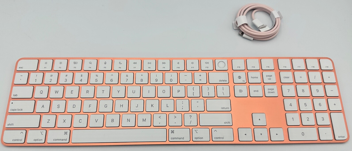 Orange Apple Magic Keyboard W/Touch ID & Numeric Keypad (10