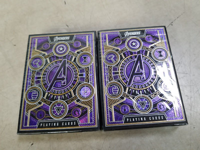 Lot of 2 - Marvel Avengers Playing Cards Deck - Theory 11 Purple Poker ...