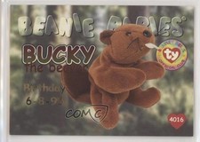 1998 Ty Beanie Babies Series 1 Chase Red Bucky the Beaver #29 0y59
