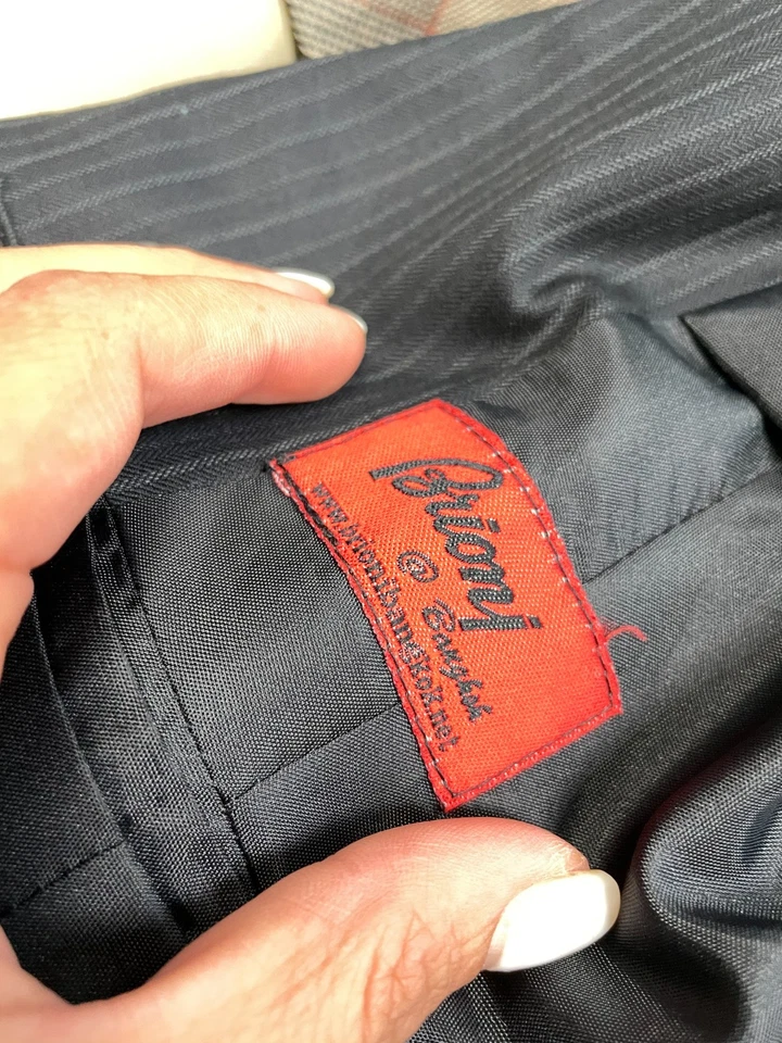 BRIONI Bangkok size S EU 38 women's VINTAGE blazer jacket Black Grey Striped - Image 2 of 4