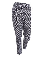 Nine West Women's Plus Printed Straight-Leg Ankle Pants (24W, Brownstone Multi)