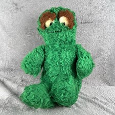 Vintage Knickerbocker Oscar Grouch Stuffed Animal Sesame Street 80s
