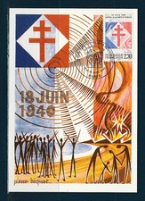 carte  1er jour  appel 18 juin à la résistance De De Gaulle 75 Paris  1990