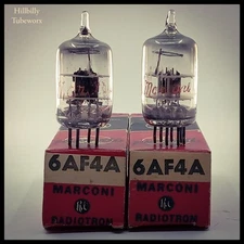 (1MP) NOS MARCONI/RVC/6AF4A/BLACK PLATES D GETTER/HICKOCK TESTED 