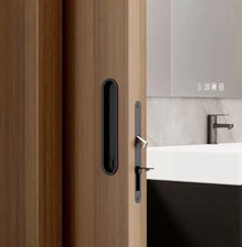 Black Matte Sliding Pocket Door Mortise Lock ...