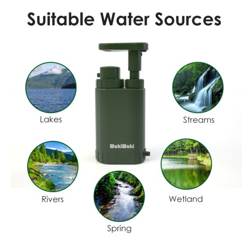 Outdoor Water Filter Hand Pump Water Filter Survival Filtration Water Purifier