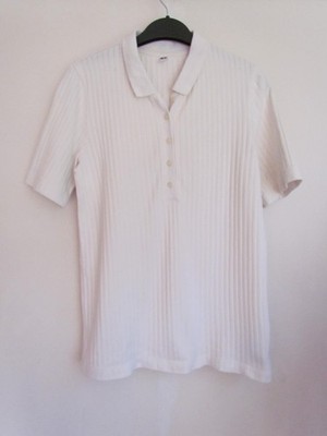 Uniqlo Polo Top Pullover Damen Größe M Damen Ripp Polo Baumwolle