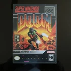 DOOM (Super Nintendo SNES, 1995) Authentic Red Cartridge and Free Case Tested