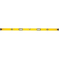 STANLEY 43-572 Box Beam Level, 72 in L, 3-Vial, 2-Hang Hole, Non-Magnetic, Alumi