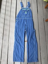 Liberty Blue Denim Overalls Mens 36x30 Bib Cargo Carpenter Workwear