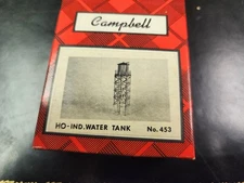 HO Scale Campbell Scale Models  Industrial Water Tank Tower Craftsman Kit #453