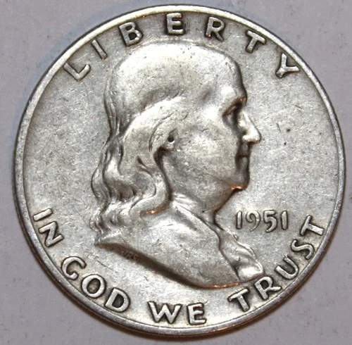 1951-S Franklin Half Dollar - Very Fine - #1124EB