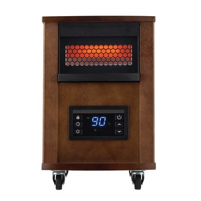 1500W Infrared Furniture Grade Wood Electric Cabinet Heater w/ Remote Control