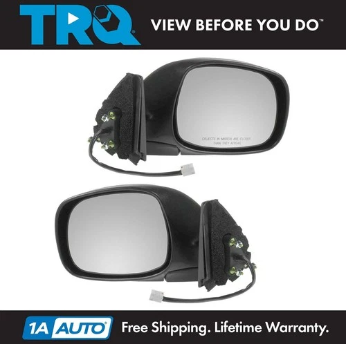 TRQ Chrome Heated Power Side Mirror Pair Set for 00-06 Tundra
