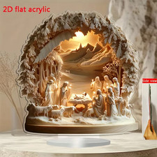 Jesus Scene Decoration Newborn Home Desktop Decoration Ornament