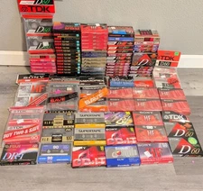 HUGE lot 94 Sony TDK Maxell RCA 60 90 Blank Audio Cassette Tapes All Sealed NEW