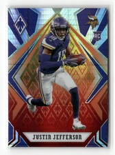 2020 Panini Phoenix Justin Jefferson #111 Fireburst Prizm Rookie Card RC. rookie card picture