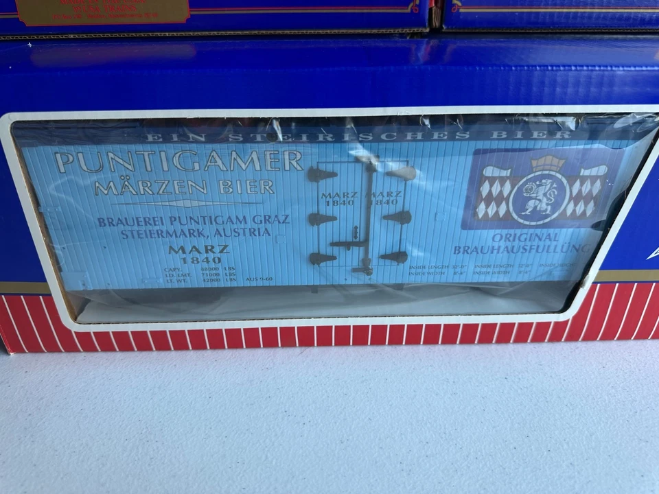 USA Trains R-16264 Puntigamer Marzen Bier Reefer Car NIB G Scale - Image 2 of 3