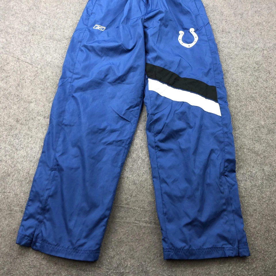 Pantalones Indianapolis Colts Niños Grandes NFL Fútbol Reebok Lateral Calentamiento Juvenil Foto 2 de 4