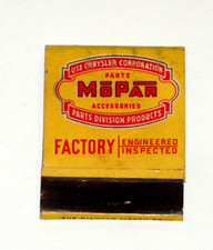Vintage Bradbury Motor Co. Chrysler Corp. Mopar Parts FULL Matchbook Aberdeen SD