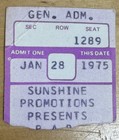 1975 Rare Earth Concert Ticket Stub Vtg 1-28-75 — photo 1