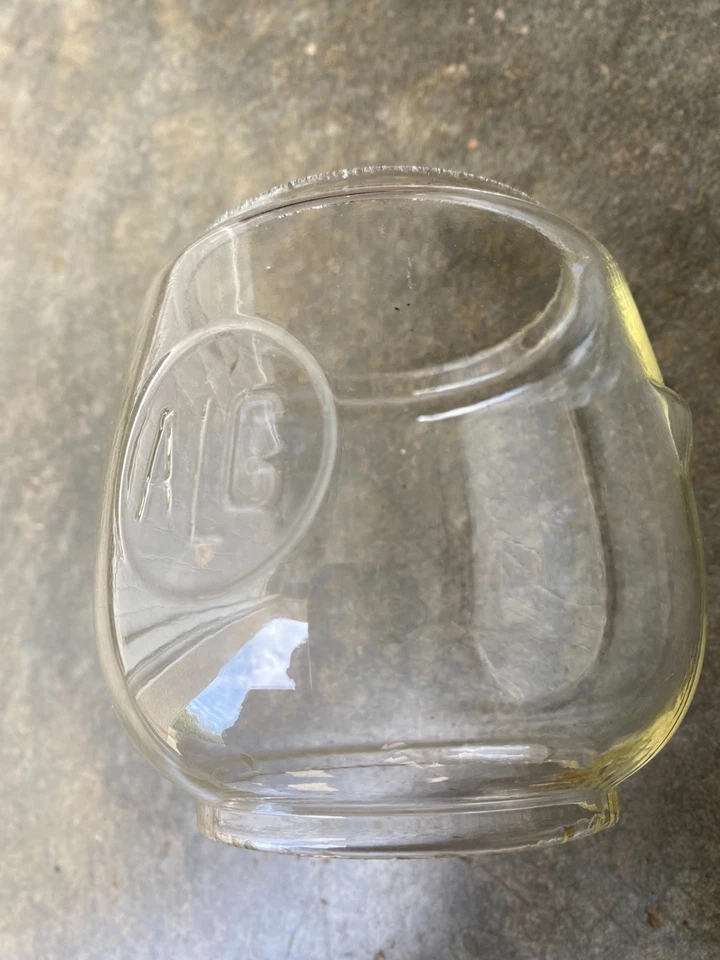 GLOBE EN VERRE POUR LAMPE TEMPETE estampillé ALG - Photo 3/3