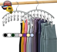 Legging Organizer for Closet, Metal Yoga Pants Hanger W/Rubber Coated 2 Pack W/1