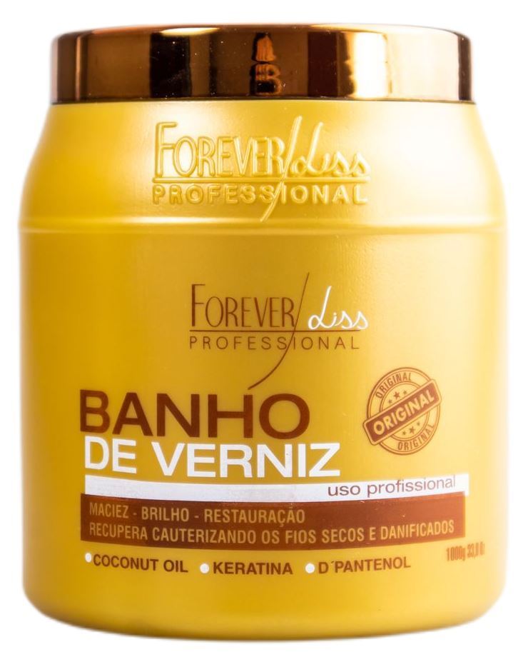 Forever Liss Banho De Verniz Haarmaske – 1000 G Profi-Pflege Mit Kokosöl & Panthenol