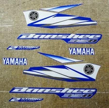 Yamaha Banshee stickers kit graphics decals 10pc Blue/Silver/White YFZ350 quad