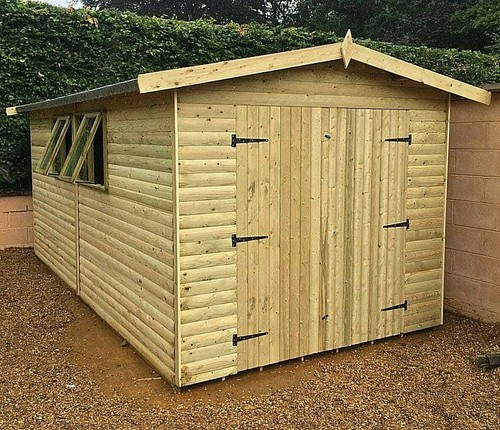 12X8 TANALISED TIMBER HEAVY DUTY WORKSHOP SHED 12X8 - Picture 3 of 12