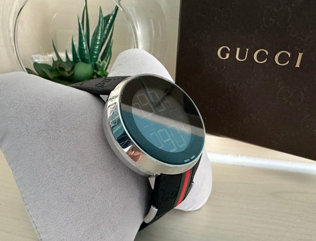 Genuine Gucci YA114207 Timeless World Time Digital Men's Watch New Strap  Fitted