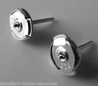 2x STERLING SILVER SPRING CLIP EARING EARRING BACKS SCROLLS ALPA STYLE MEDIUM