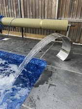 STAINLESS STEEL CURVED WATER CURTAIN FEATURE FOUNTAIN 300 mm WIDE