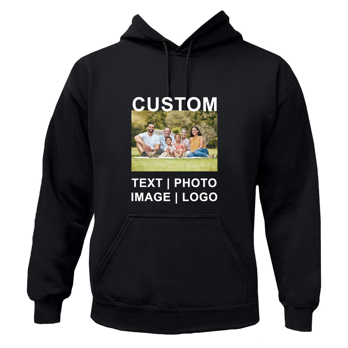 Custom Personalized Hoodie Sweatshirt Print Your Logo Photo Text Custom Made