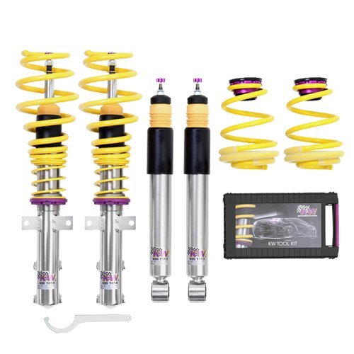 KW Gewindefahrwerk V2 Variante 2 INOX für VW Golf 3 Vento 1HX0 1H 1EX0 1E 07/93- - Bild 1 von 6