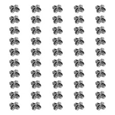 50 Pcs Chrome Metal 4 Way Glass Shelf Connector 3/16" Tempered Glass
