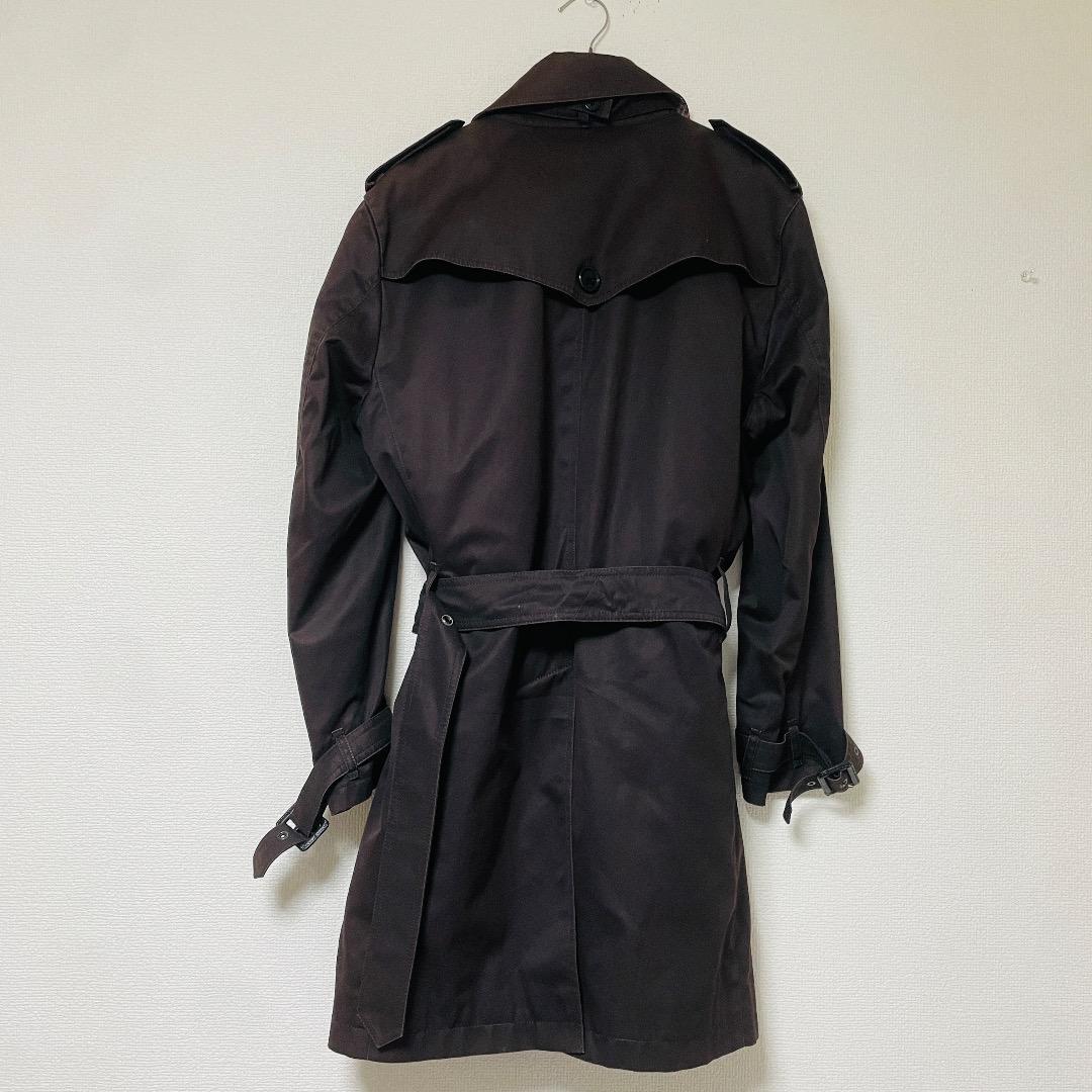 Burberry Black Label Trench Coat Brown Cotton With Check Pattern Size M Women thumbnail 19