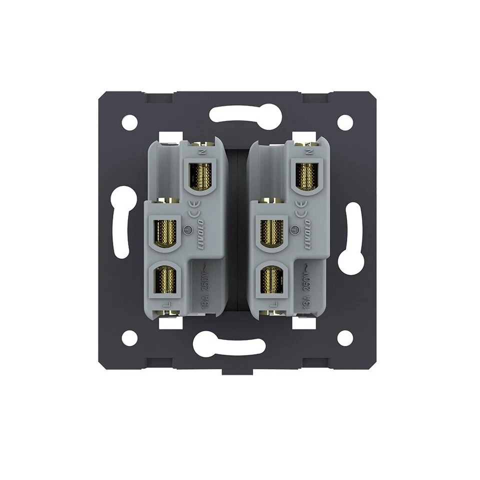 LIVOLO Modul Steckdose Schweiz CH zweifaches Steckdosenmodul Typ J Weiß - Bild 3 von 4