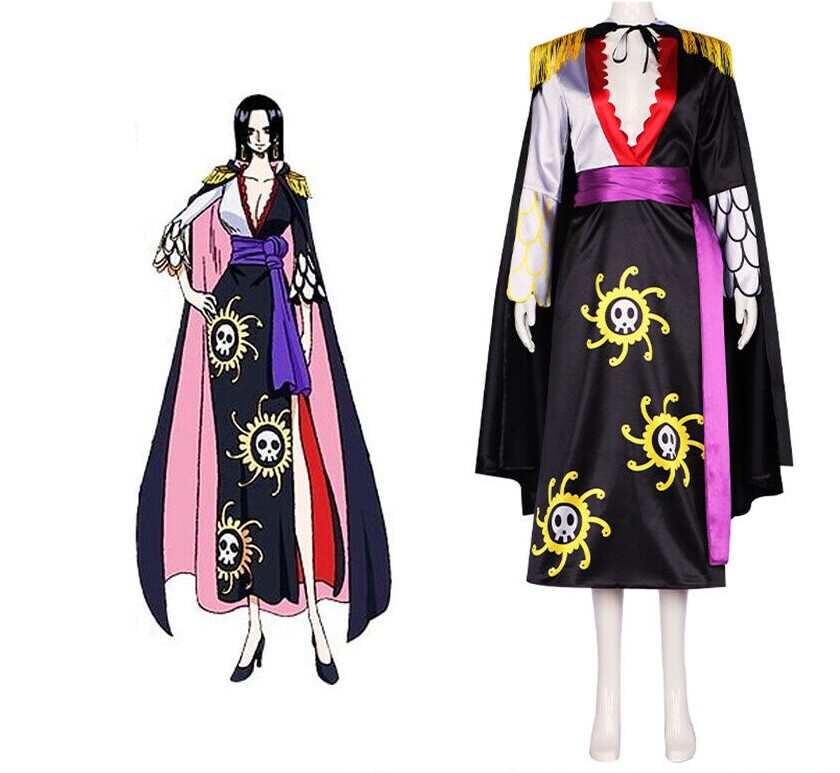 One Piece Boa Hancock Cosplay Costume Dress Cloak Full Set Carnival