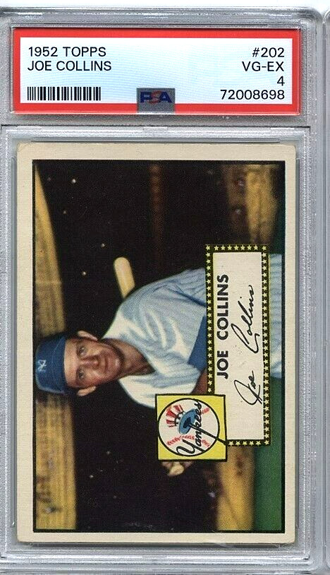 1952 Topps #202 Joe Collins New York Yankees PSA 4 new label