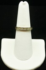 Sterling Silver Pretty Clear Gems Band Ring SZ 7.0 FMZ163