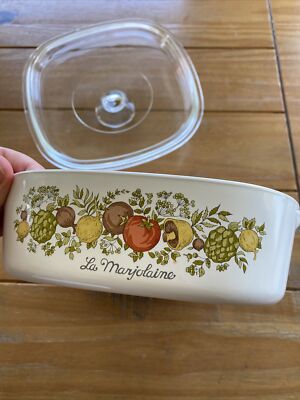 Vintage Corning Ware Pyrex 1970's QT La Marjolaine Casserole SEE